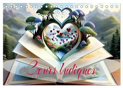 Cœurs ludiques (Calendrier de bureau 2026 DIN A5 vertical), CALVENDO calendrier mensuel : Un livre annuel des pages de cœur colorées.