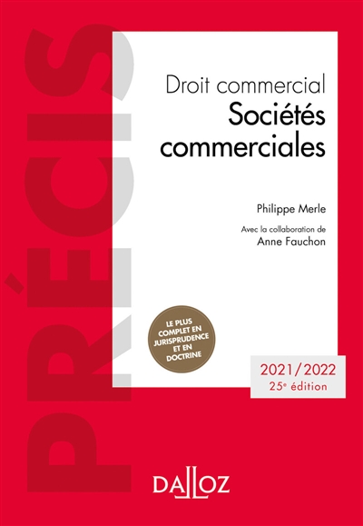 Droit commercial : sociétés commerciales : 2021-2022