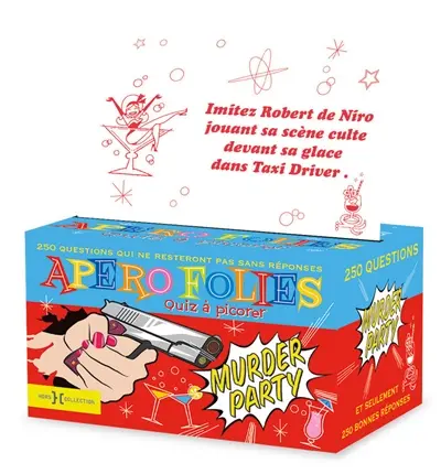 Apéro folies : quiz à piocher. Murder party