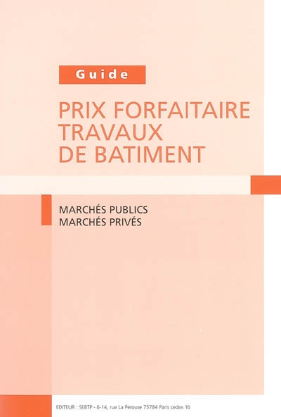 Prix forfaitaire travaux de...