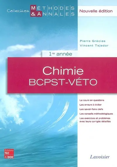 Chimie 1re année BCPST-Véto