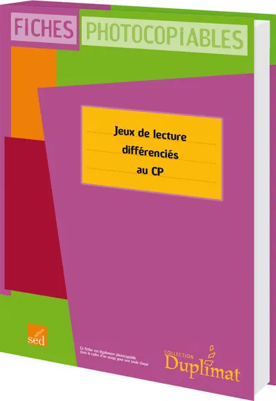 Jeux de lecture différenciés au CP : fiches photocopiables