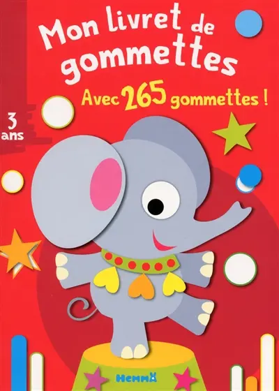 Mon livret de gommettes : éléphant