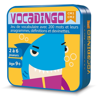 Vocadingo CM1 CM2 : Jeu de vocabulaire avec 200 mots et leurs anagrammes, définitions et devinettes