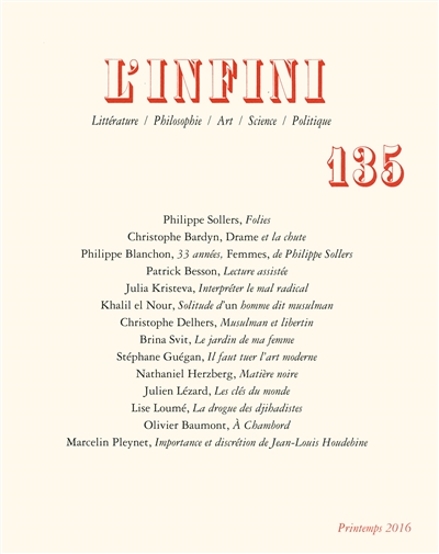 Infini (L'), n° 135