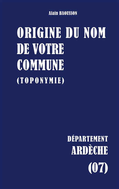 Origine du nom de votre...