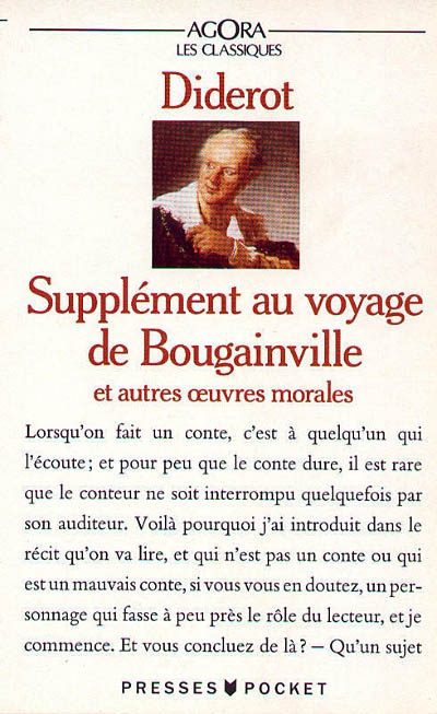 Supplément au voyage de Bougainville : et autres oeuvres morales