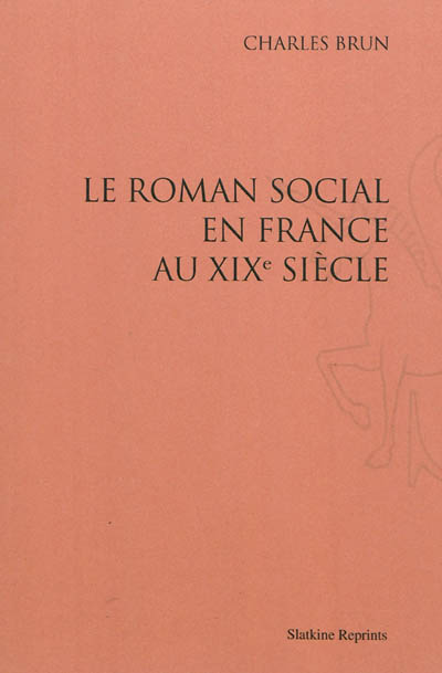Le roman social en France au XIXe siècle