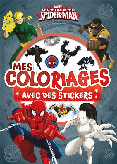 Ultimate Spiderman : mes coloriages avec des stickers