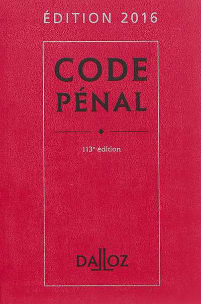 Code pénal 2016