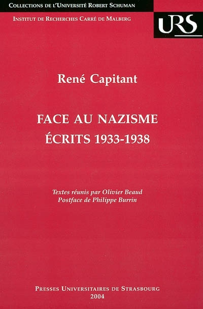 Face au nazisme : écrits 1933-1938