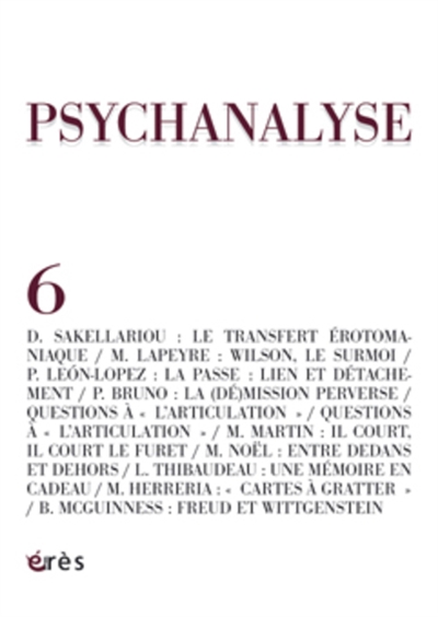 Psychanalyse, n° 6