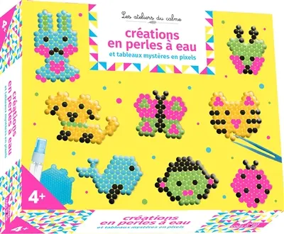 Créations en perles à eau et tableaux mystères en pixels