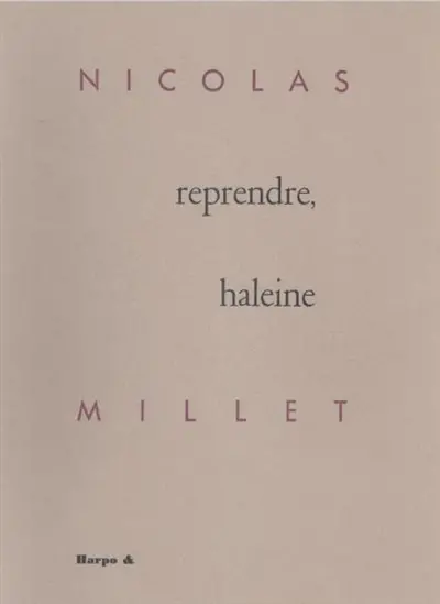 Reprendre, haleine