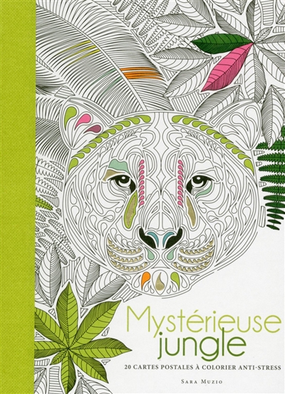 Mystérieuse jungle : 20 cartes postales à colorier anti-stress