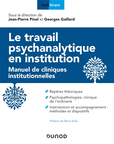Le travail psychanalytique en institution : manuel de cliniques institutionnelles