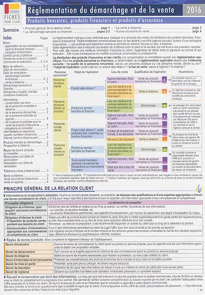 Réglementation du démarchage et de la vente : produits bancaires, produits financiers et produits d'assurance