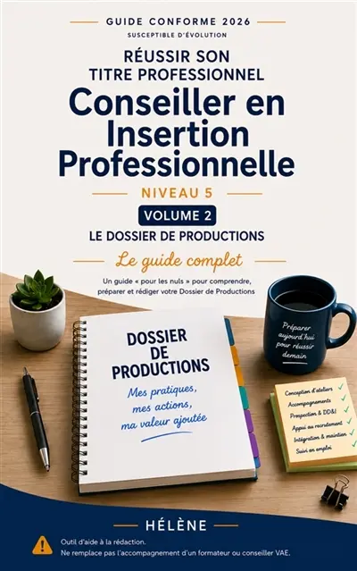 REUSSIR SON TITRE PROFESSIONNEL CIP : VOLUME 2 - Le Guide Complet du Dossier de Productions