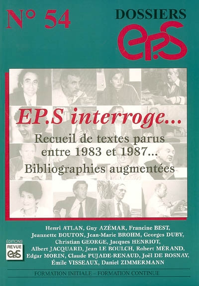 EPS interroge... : recueil de textes parus entre 1983 et 1987