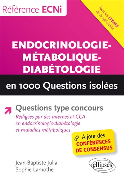 Endocrinologie-métabolique-diabétologie en 1.000 questions isolées