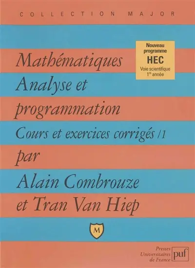 Mathématiques, analyse et programmation