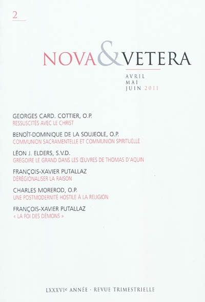 Nova & vetera, n° 2 (2011)