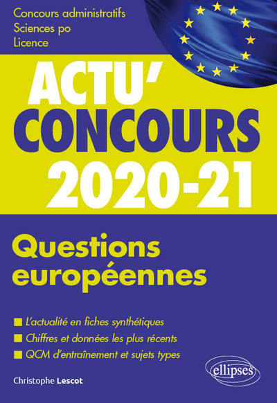 Questions européennes 2020-21 : concours administratifs, Sciences Po, licence : cours et QCM