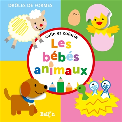 Colle et colorie : les bébés animaux