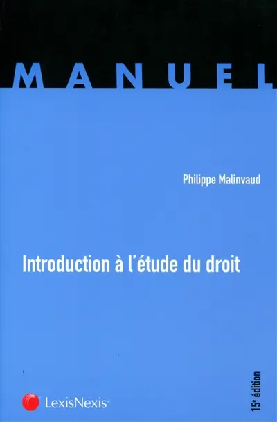 Introduction à l'étude du droit