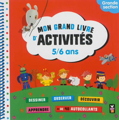 Mon grand livre d'activités, 5-6 ans : grande section