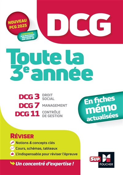 Toute la 3e année du DCG : en fiches mémo