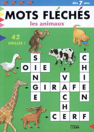Mots fléchés, les animaux : dès 7 ans
