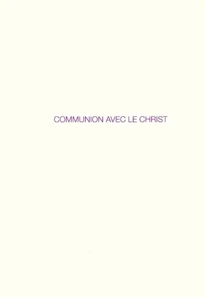 Dialogue sur l'éveil : communion avec le Christ