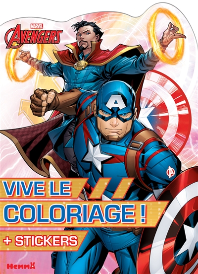 marvel avengers : dr strange et captain america : vive le coloriage !