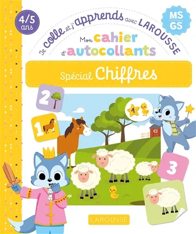 Mon cahier d'autocollants spécial chiffres : MS-GS, 4-5 ans