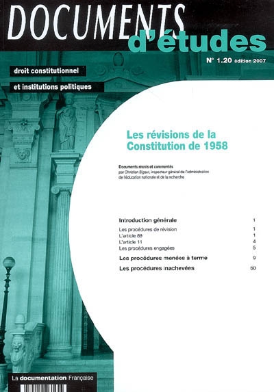 Les révisions de la Constitution de 1958