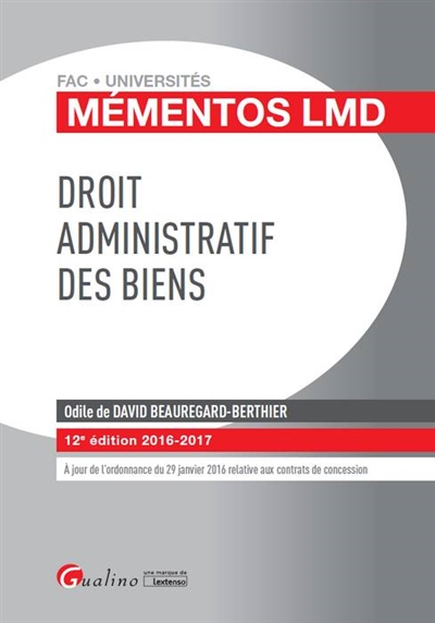 Droit administratif des biens : 2016-2017