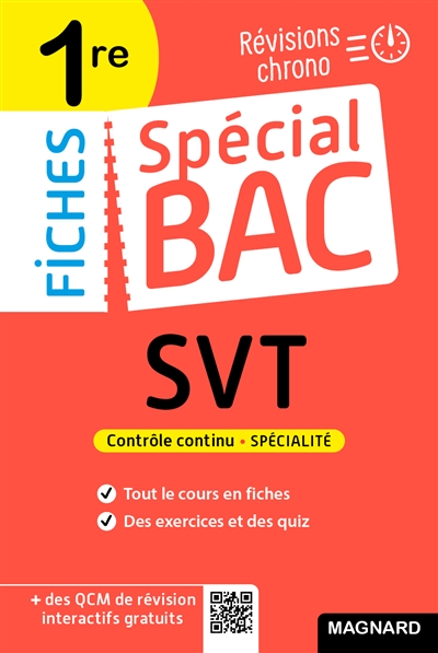 SVT 1re : révisions chrono : contrôle continu, spécialité