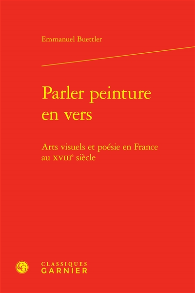 Parler peinture en vers :...