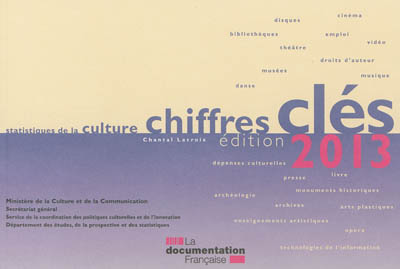 Statistiques de la culture : chiffres clés édition 2013