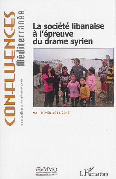 Confluences Méditerranée, n° 92. La société libanaise à l'épreuve du drame syrien