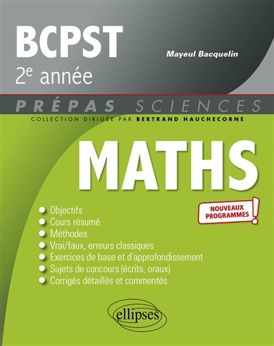 Maths, BCPST 2e année : nouveaux programmes !
