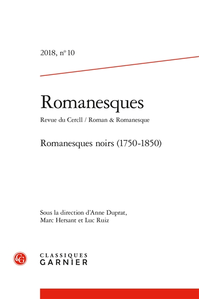 Romanesques, n° 10. Romanesques noirs, 1750-1850