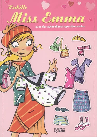 Habille Miss Emma avec des autocollants repositionnables