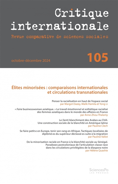 Critique internationale, n°...