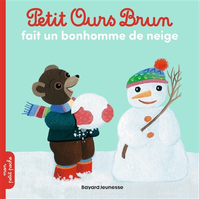 Petit Ours brun fait un bonhomme de neige