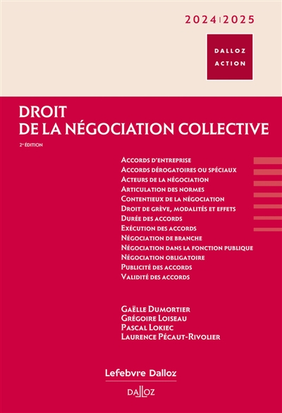 Droit de la négociation collective 2024-2025