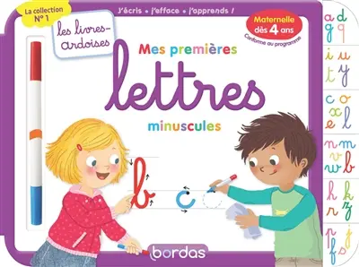 Mes premières lettres minuscules : j'écris, j'efface, j'apprends ! : dès 4 ans