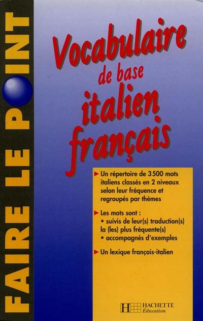 Vocabulaire de base italien-français