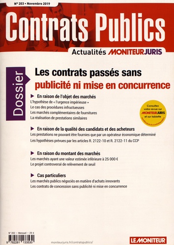 Contrats publics,...